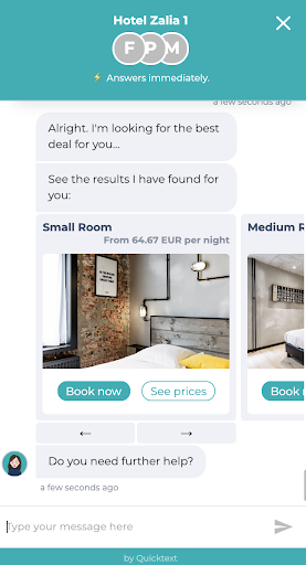 Quicktext Free Hotel Chatbot product image 4